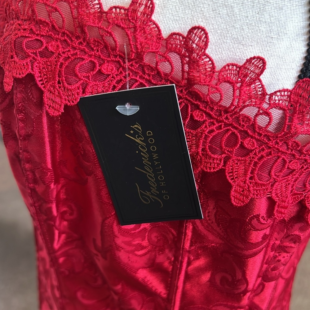 NWT Frederick's of Hollywood Red corset SIZE 38 fits M/L - Picture 5 of 8